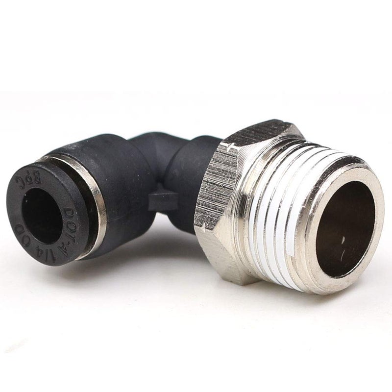 CEKER 3/8 Elbow Male Airlines Push Fittings 90 Degree Push to Connect Fittings Air Fittings, PL 1/4"" Tubing Od x 3/8"" Npt Thread Pneumatic Push In Connectors Quick Connect Tube Fittings 10Packs - Image 4